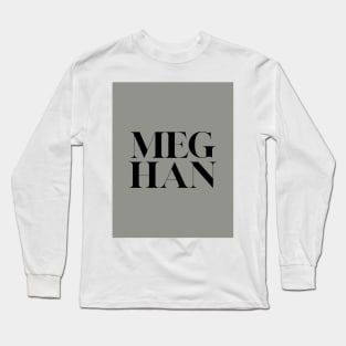 Meghan Markle Bold Print Long Sleeve T-Shirt